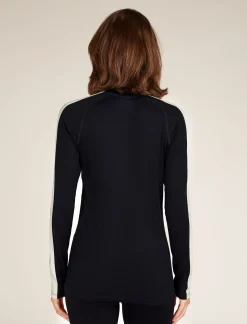 Icebreaker Base Layers^Women's 200 Sonebula Long Sleeve High Neck Thermal Top MidnightNavy/RoyalNavy