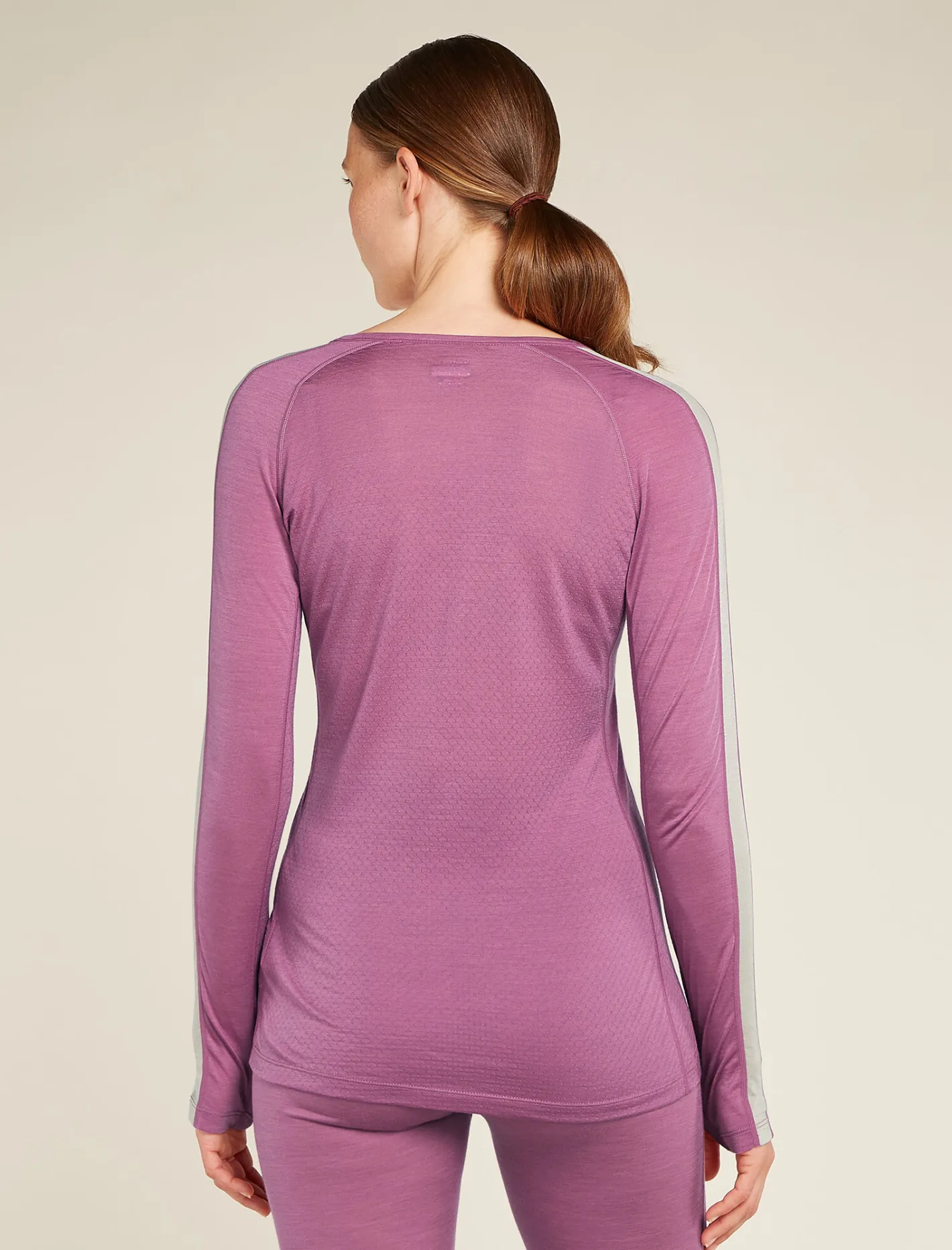 Icebreaker Base Layers^Women's 125 ZoneKnit™ Long Sleeve Crewe Thermal Top Deco/Ashen