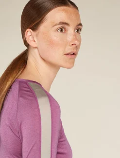 Icebreaker Base Layers^Women's 125 ZoneKnit™ Long Sleeve Crewe Thermal Top Deco/Ashen