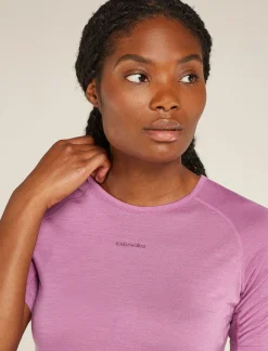 Icebreaker Base Layers^Women's 125 ZoneKnit™ Short Sleeve Crewe Thermal Top Deco/Ashen