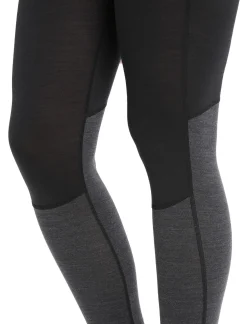 Icebreaker Bottoms|Base Layers^Women's 125 ZoneKnit™ Thermal Leggings Black/JetHeather