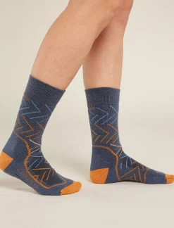 Icebreaker Socks^Women's Hike+ Medium Crew Sunrise Dawn/Ray