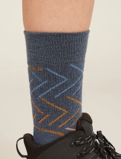 Icebreaker Socks^Women's Hike+ Medium Crew Sunrise Dawn/Ray