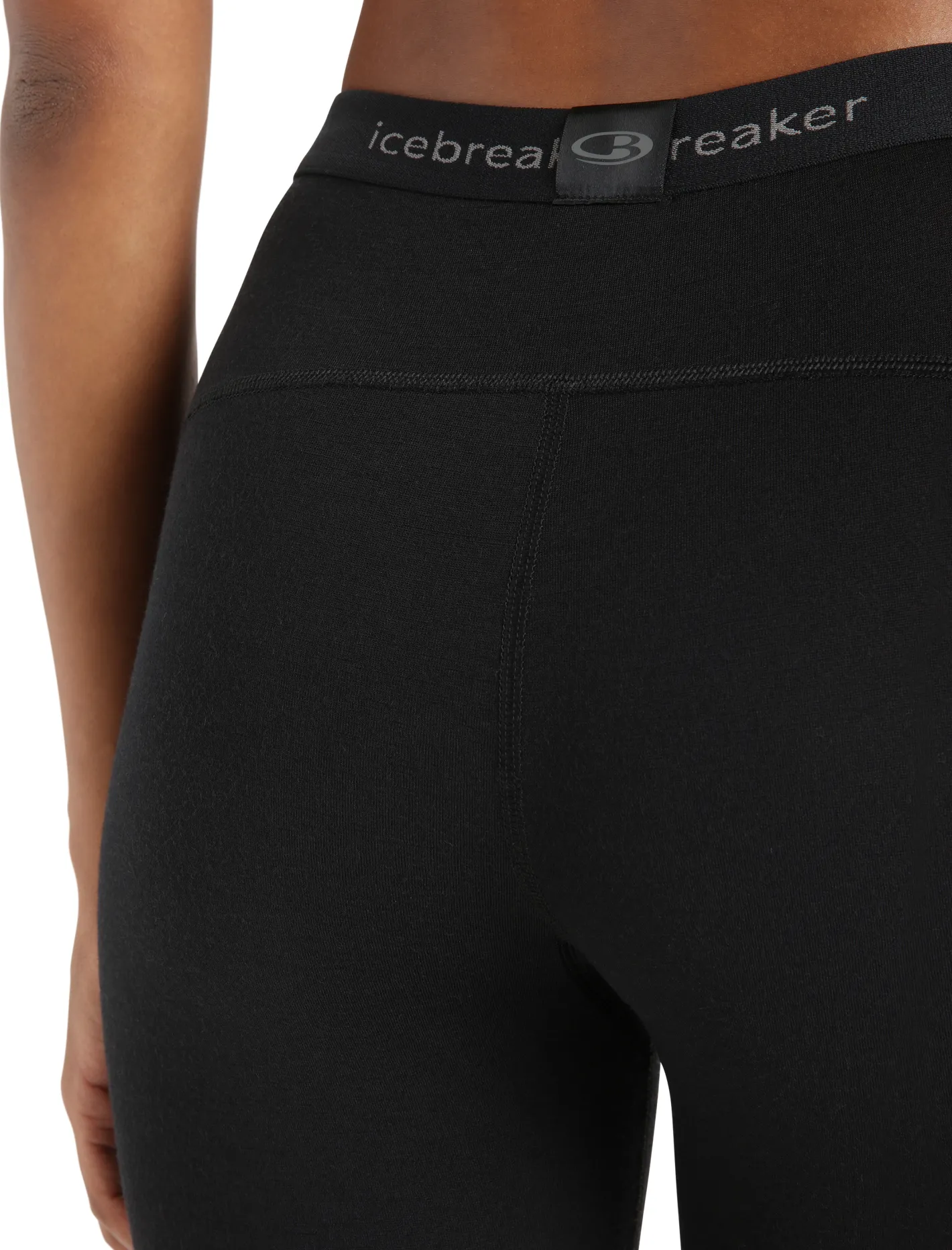 Icebreaker Bottoms|Base Layers^Women's Merino 200 Oasis 3/4 Thermal Leggings Black