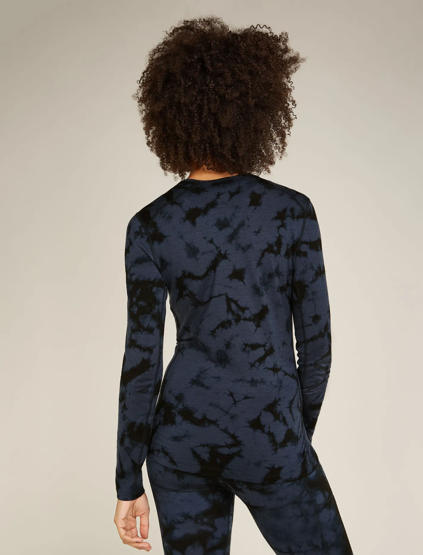Icebreaker Base Layers^Women's Merino 200 Oasis Long Sleeve Crewe Thermal Top Cloud Dye Graphite/Black