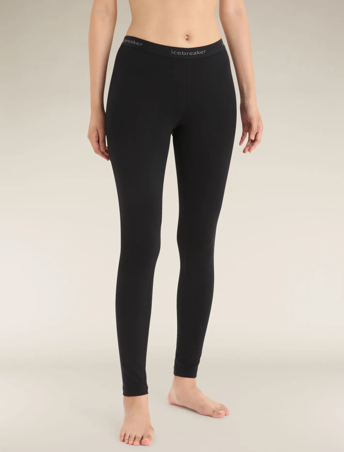 Icebreaker Bottoms|Base Layers^Women's Merino 200 Oasis Thermal Leggings Black