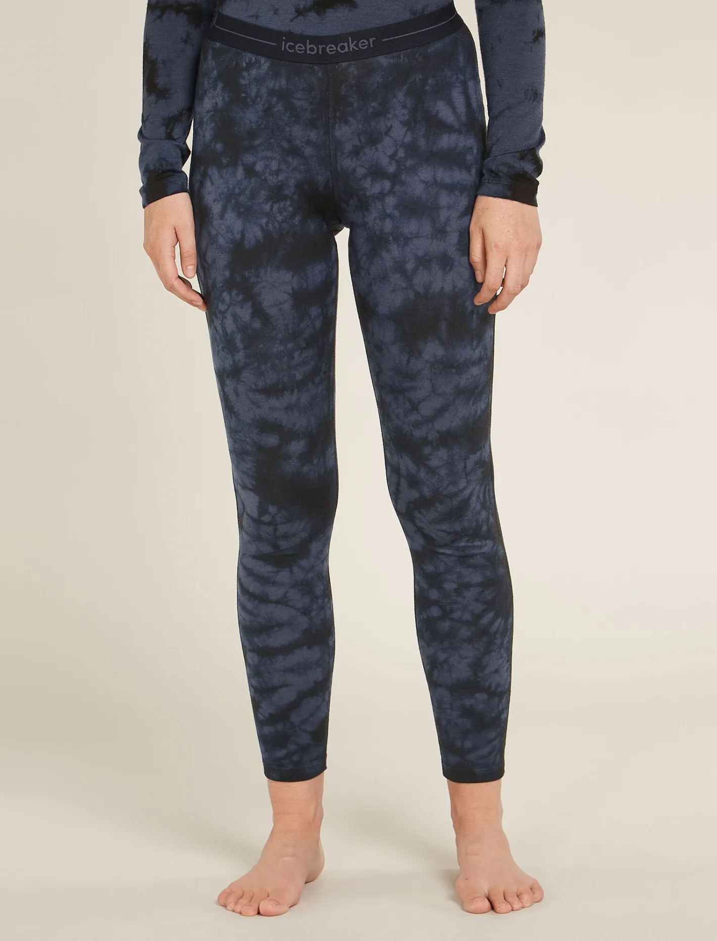 Icebreaker Base Layers^Women's Merino 200 Oasis Thermal Leggings Cloud Dye Graphite/Black