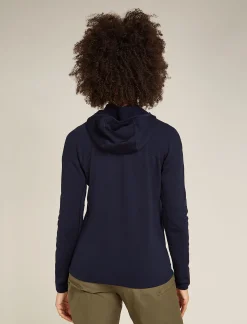 Icebreaker Jumpers & Hoodies^Women's Merino 360 Realfleece™ Elemental Long Sleeve Zip Hoodie MidnightNavy