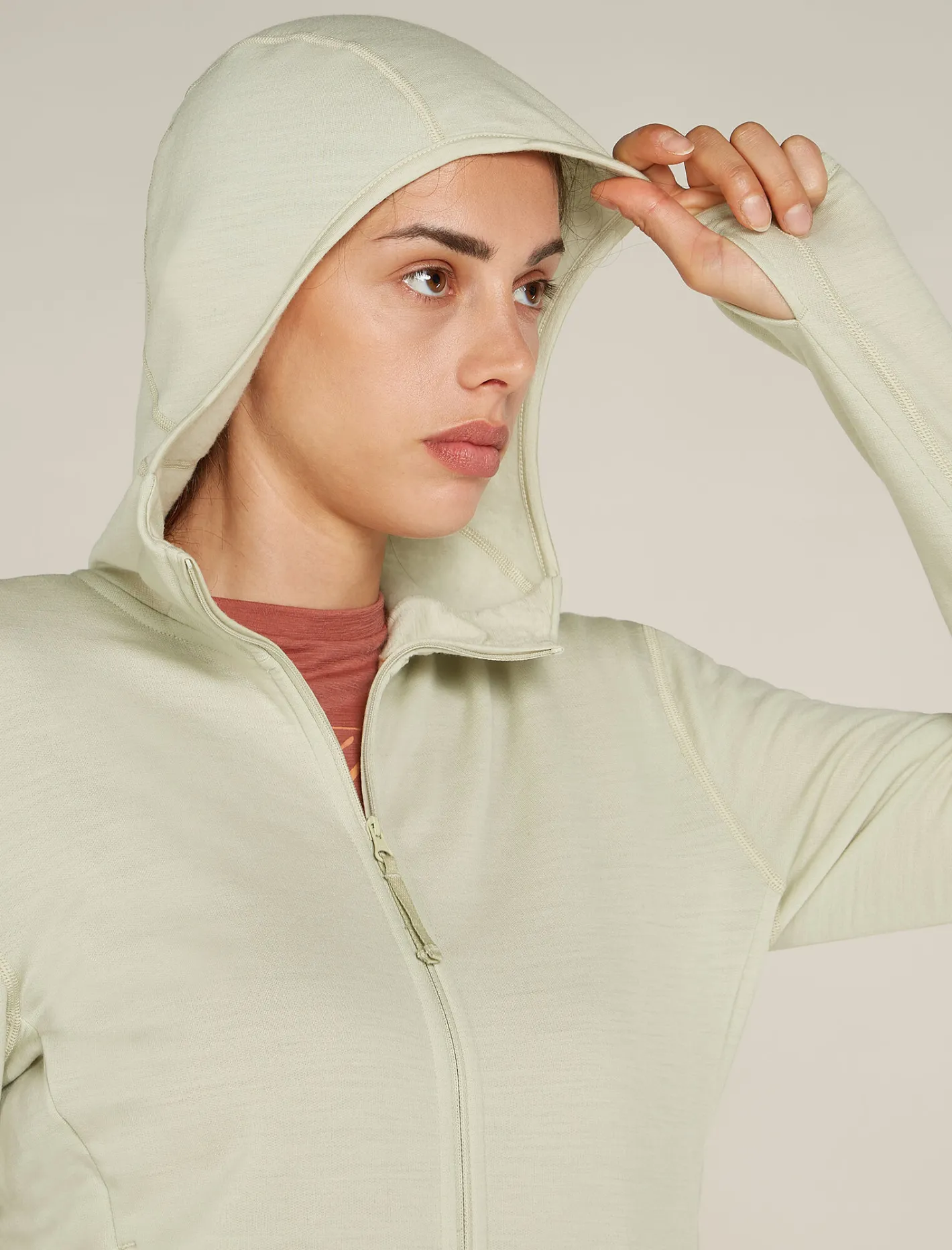 Icebreaker Jumpers & Hoodies^Women's Merino 360 Realfleece™ Elemental Long Sleeve Zip Hoodie Ashen