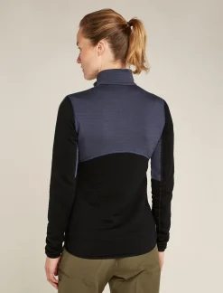 Icebreaker Jumpers & Hoodies^Women's Merino 400 RealFleece™ Descender Long Sleeve Zip Jacket Graphite/Black