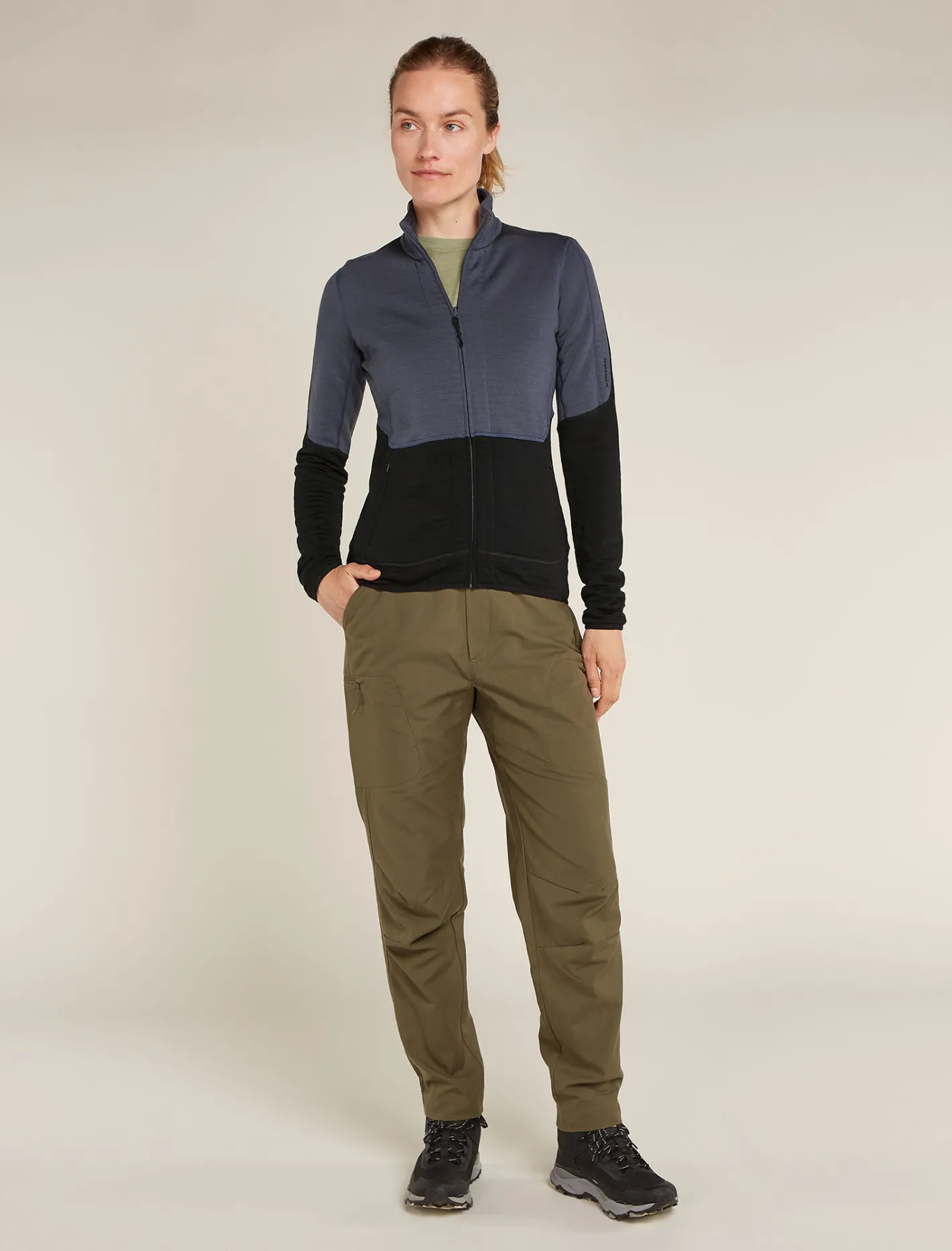 Icebreaker Jumpers & Hoodies^Women's Merino 400 RealFleece™ Descender Long Sleeve Zip Jacket Graphite/Black