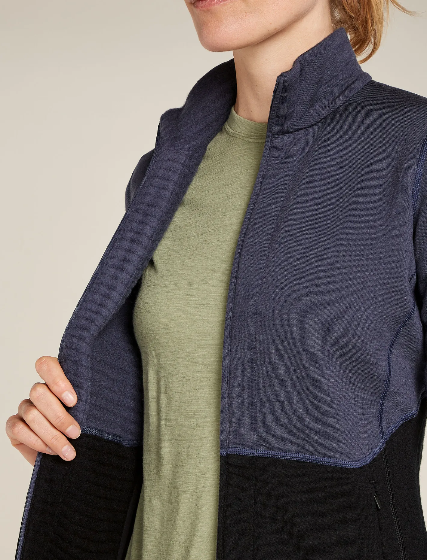 Icebreaker Jumpers & Hoodies^Women's Merino 400 RealFleece™ Descender Long Sleeve Zip Jacket Graphite/Black