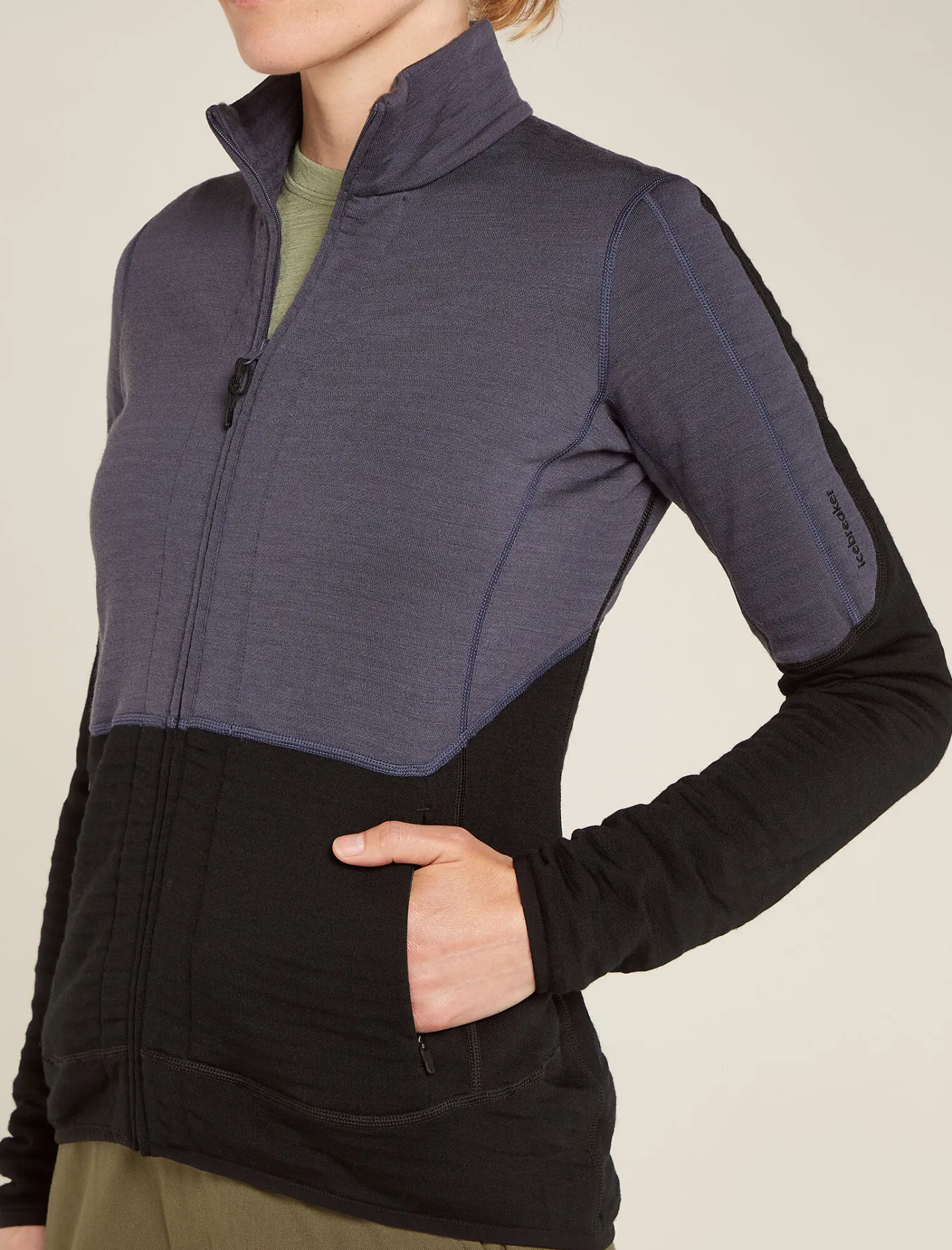 Icebreaker Jumpers & Hoodies^Women's Merino 400 RealFleece™ Descender Long Sleeve Zip Jacket Graphite/Black