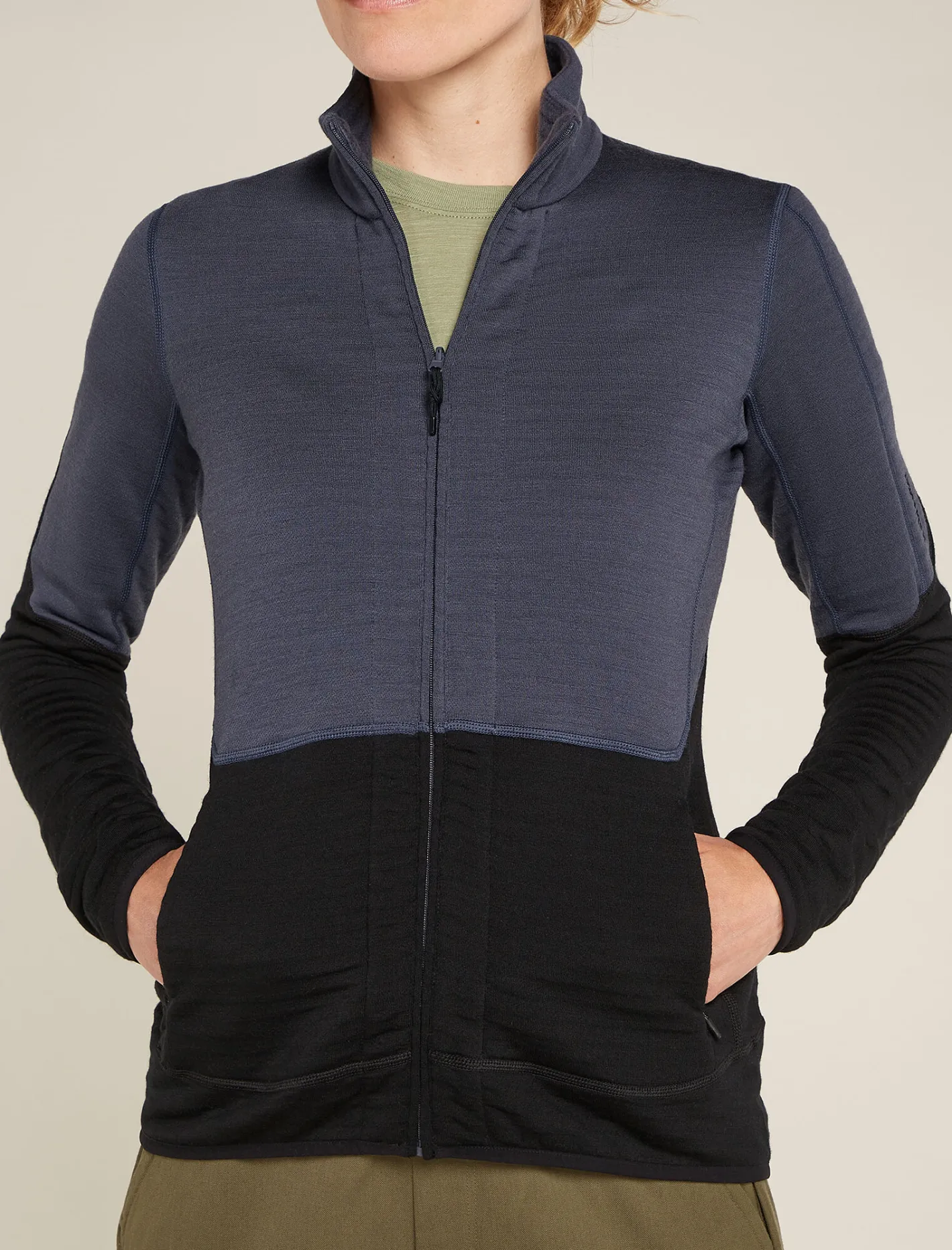 Icebreaker Jumpers & Hoodies^Women's Merino 400 RealFleece™ Descender Long Sleeve Zip Jacket Graphite/Black