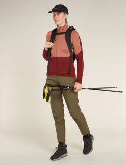 Icebreaker Jumpers & Hoodies^Women's Merino 400 RealFleece™ Descender Long Sleeve Zip Jacket CedarWood/Port