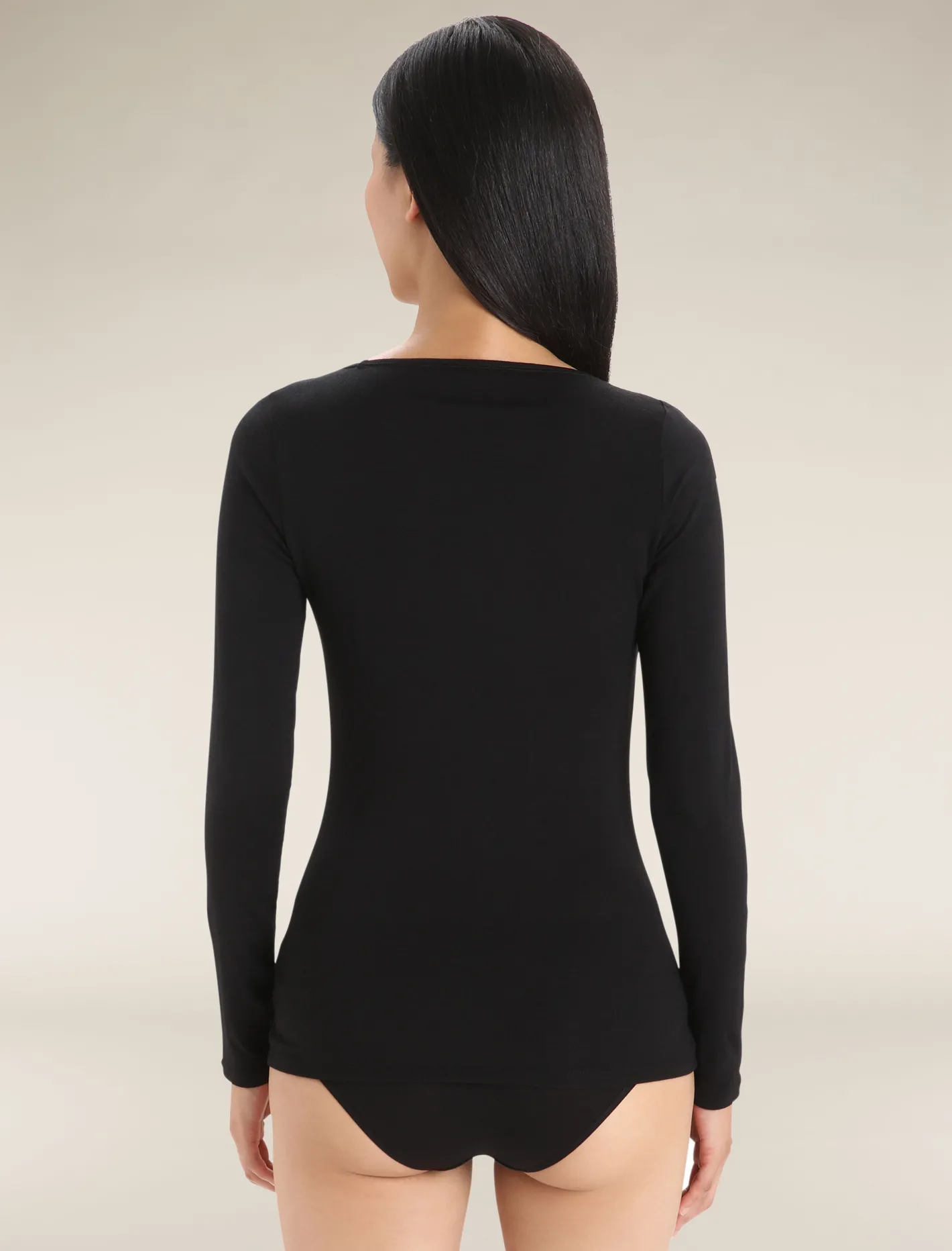 Icebreaker Underwear & Bras^Women's Merino 150 Siren Long Sleeve Sweetheart Top Black