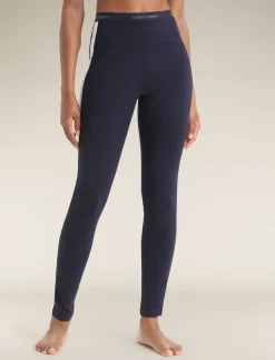 Icebreaker Bottoms|Base Layers^Women's Merino 200 Sonebula Thermal Leggings MidnightNavy/Snow