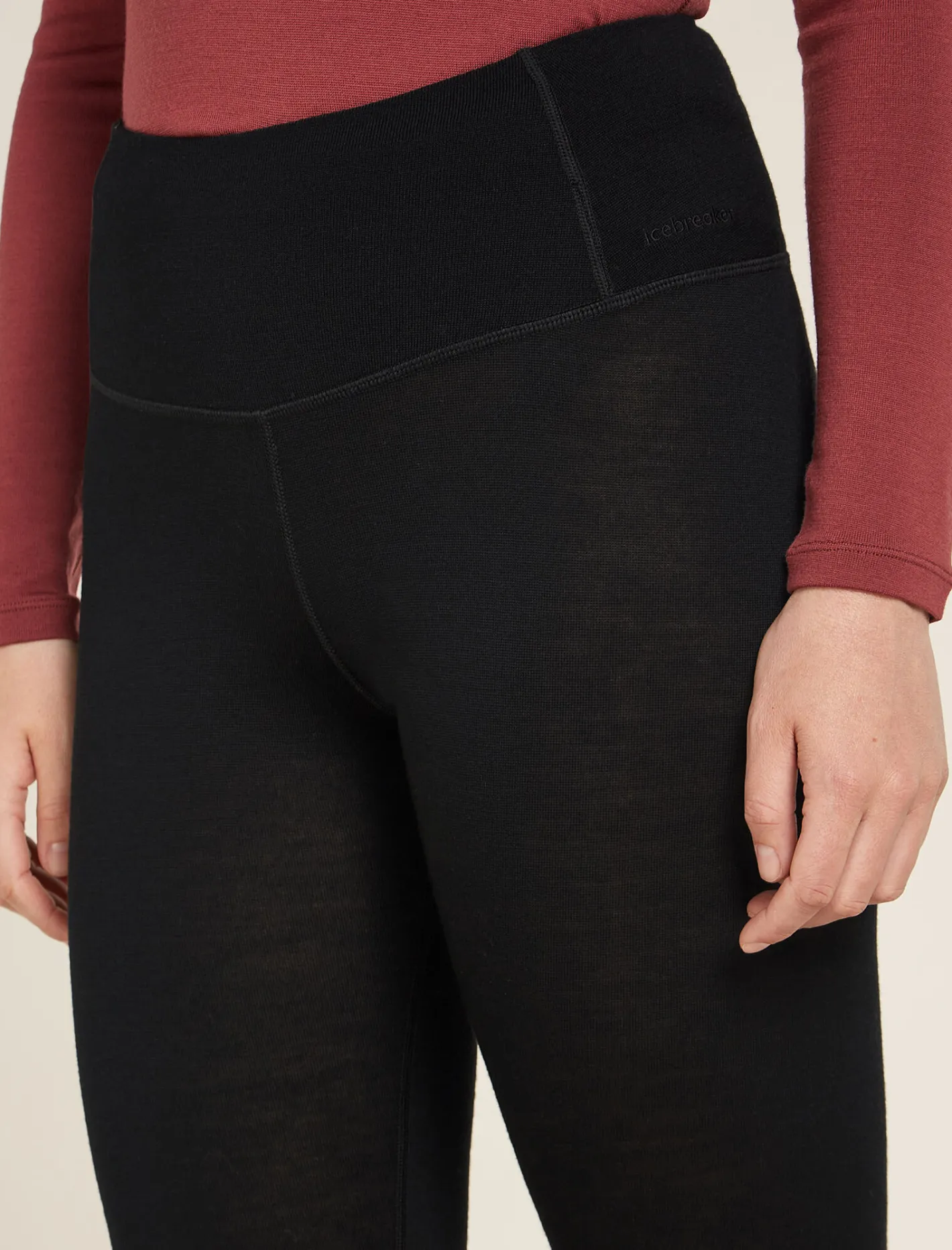 Icebreaker Base Layers^Women's Merino 260 Tech High Rise Thermal Leggings Black