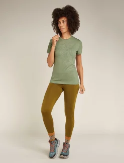 Icebreaker T-shirts & Tanks^Women's Merino 150 Tech Lite Short Sleeve T-Shirt Winter Floral Lichen