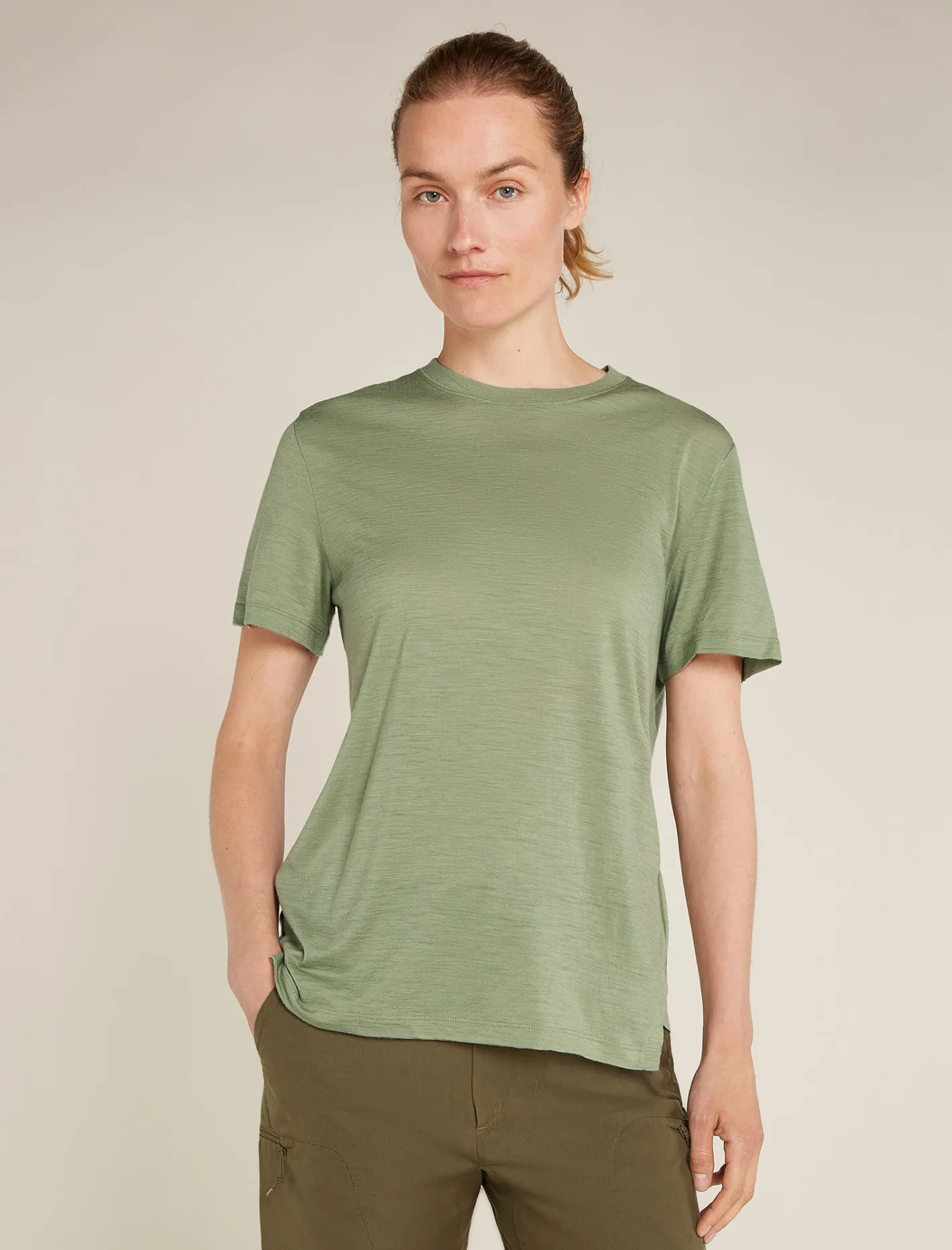 Icebreaker T-shirts & Tanks^Women's Merino 150 Tech Lite Short Sleeve Relaxed T-Shirt Lichen
