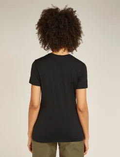 Icebreaker T-shirts & Tanks^Women's Merino 150 Tech Lite Short Sleeve T-Shirt Camping Circle Black