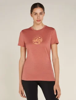 Icebreaker T-shirts & Tanks^Women's Merino 150 Tech Lite Short Sleeve T-Shirt Camping Circle CedarWood