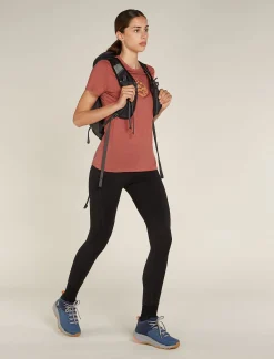 Icebreaker T-shirts & Tanks^Women's Merino 150 Tech Lite Short Sleeve T-Shirt Camping Circle CedarWood