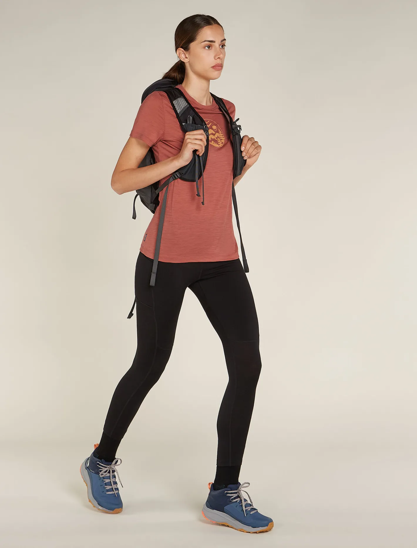 Icebreaker T-shirts & Tanks^Women's Merino 150 Tech Lite Short Sleeve T-Shirt Camping Circle CedarWood