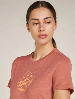 Icebreaker T-shirts & Tanks^Women's Merino 150 Tech Lite Short Sleeve T-Shirt Camping Circle CedarWood