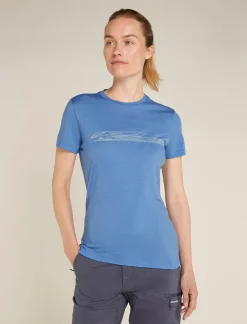 Icebreaker T-shirts & Tanks^Women's Merino 150 Tech Lite Short Sleeve T-Shirt Camping Lines Baja