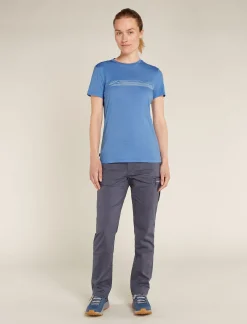 Icebreaker T-shirts & Tanks^Women's Merino 150 Tech Lite Short Sleeve T-Shirt Camping Lines Baja