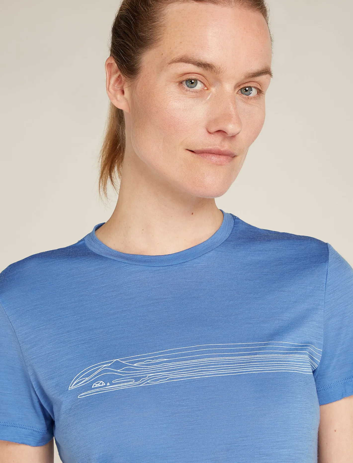 Icebreaker T-shirts & Tanks^Women's Merino 150 Tech Lite Short Sleeve T-Shirt Camping Lines Baja