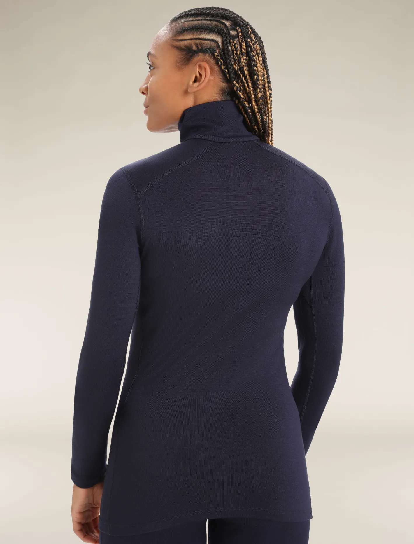 Icebreaker Base Layers^Women's Merino 260 Tech Long Sleeve Half Zip Thermal Top MidnightNavy
