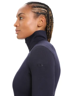 Icebreaker Base Layers^Women's Merino 260 Tech Long Sleeve Half Zip Thermal Top MidnightNavy