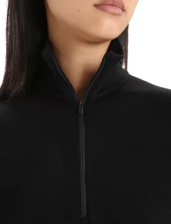Icebreaker Base Layers^Women's Merino 260 Tech Long Sleeve Half Zip Thermal Top Black