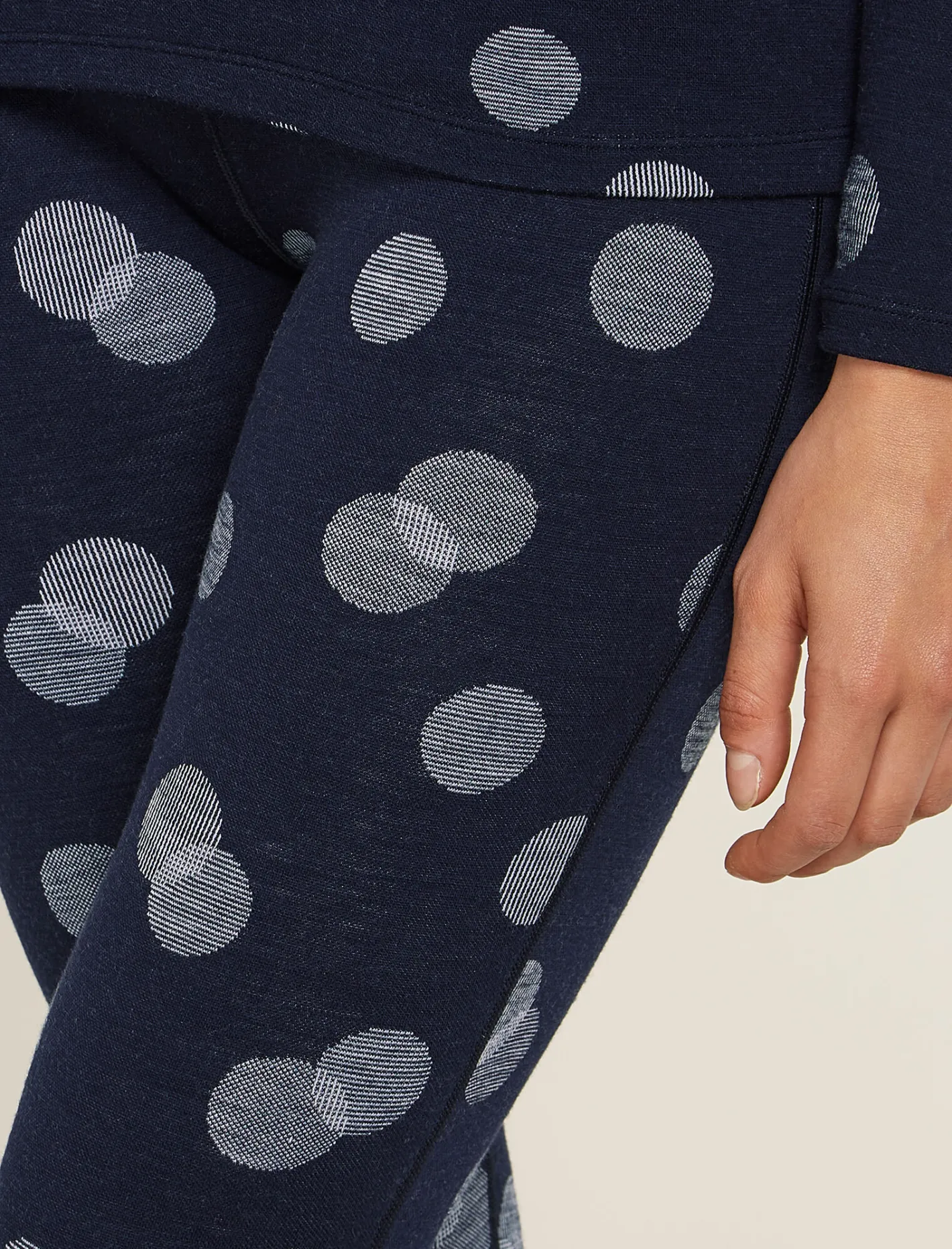 Icebreaker Base Layers^Women's Merino 260 Vertex Thermal Leggings Falling Flakes MidnightNavy/Snow