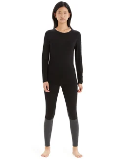 Icebreaker Bottoms|Base Layers^Women's Merino 260 ZoneKnit™ Thermal Leggings Black/jetheather