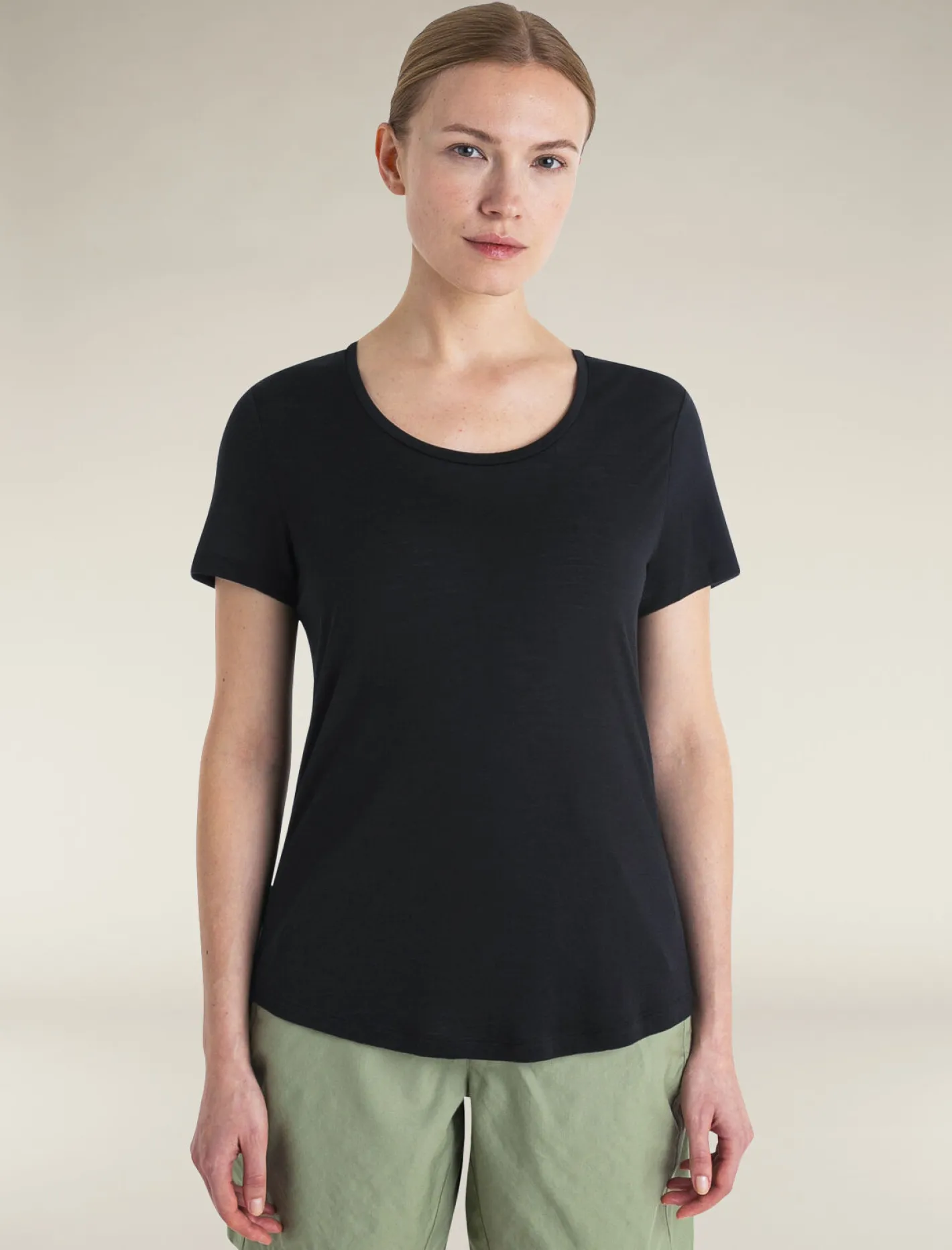 Icebreaker T-shirts & Tanks^Women's Merino Blend 125 Cool-Lite™ Sphere Short Sleeve Scoop T-Shirt Black