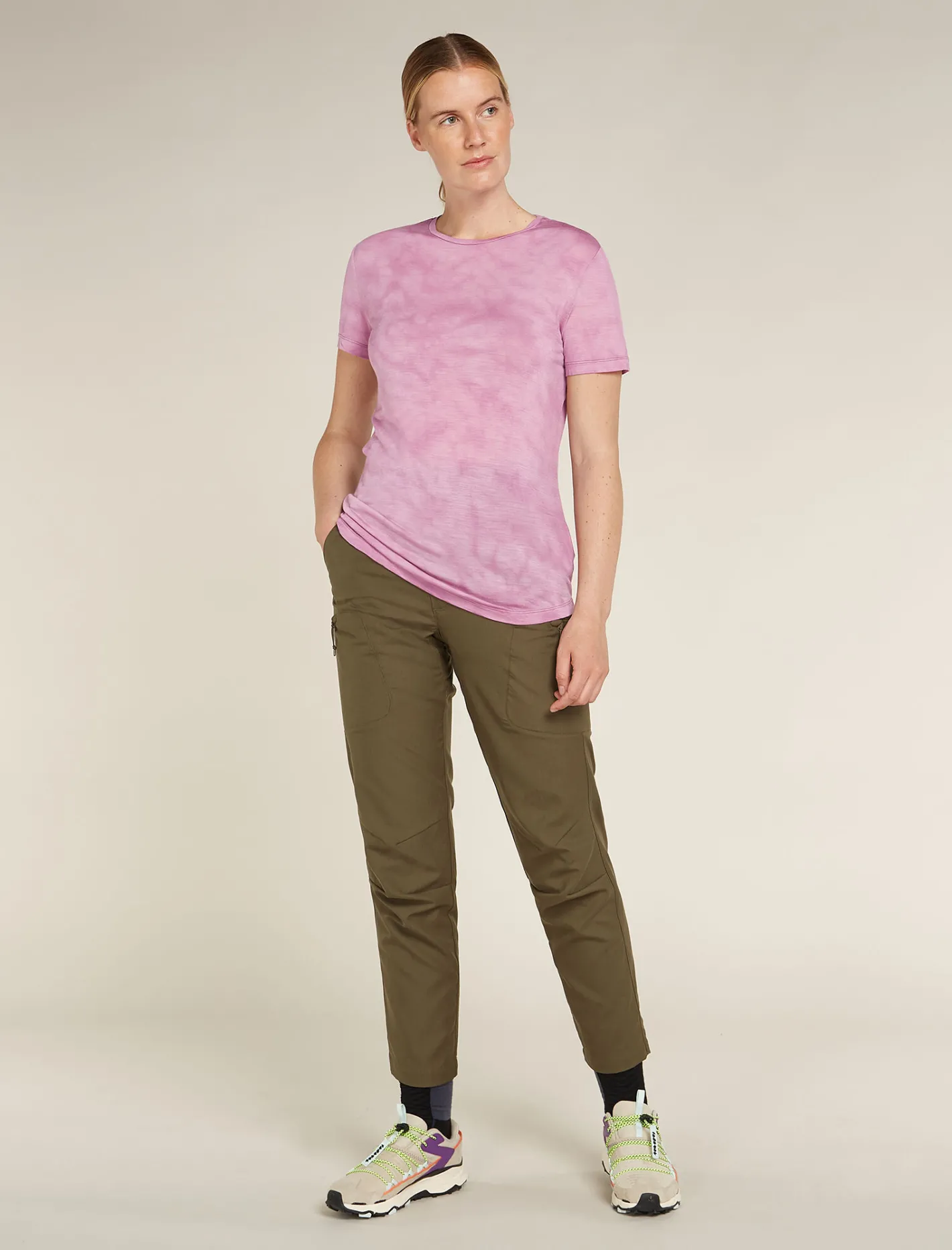 Icebreaker T-shirts & Tanks^Women's Merino Blend 125 Cool-Lite™ Sphere Short Sleeve T-Shirt Cloud Dye Deco