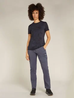 Icebreaker T-shirts & Tanks^Women's Merino Blend 125 Cool-Lite™ Sphere Short Sleeve T-Shirt Cloud Dye Graphite/Black