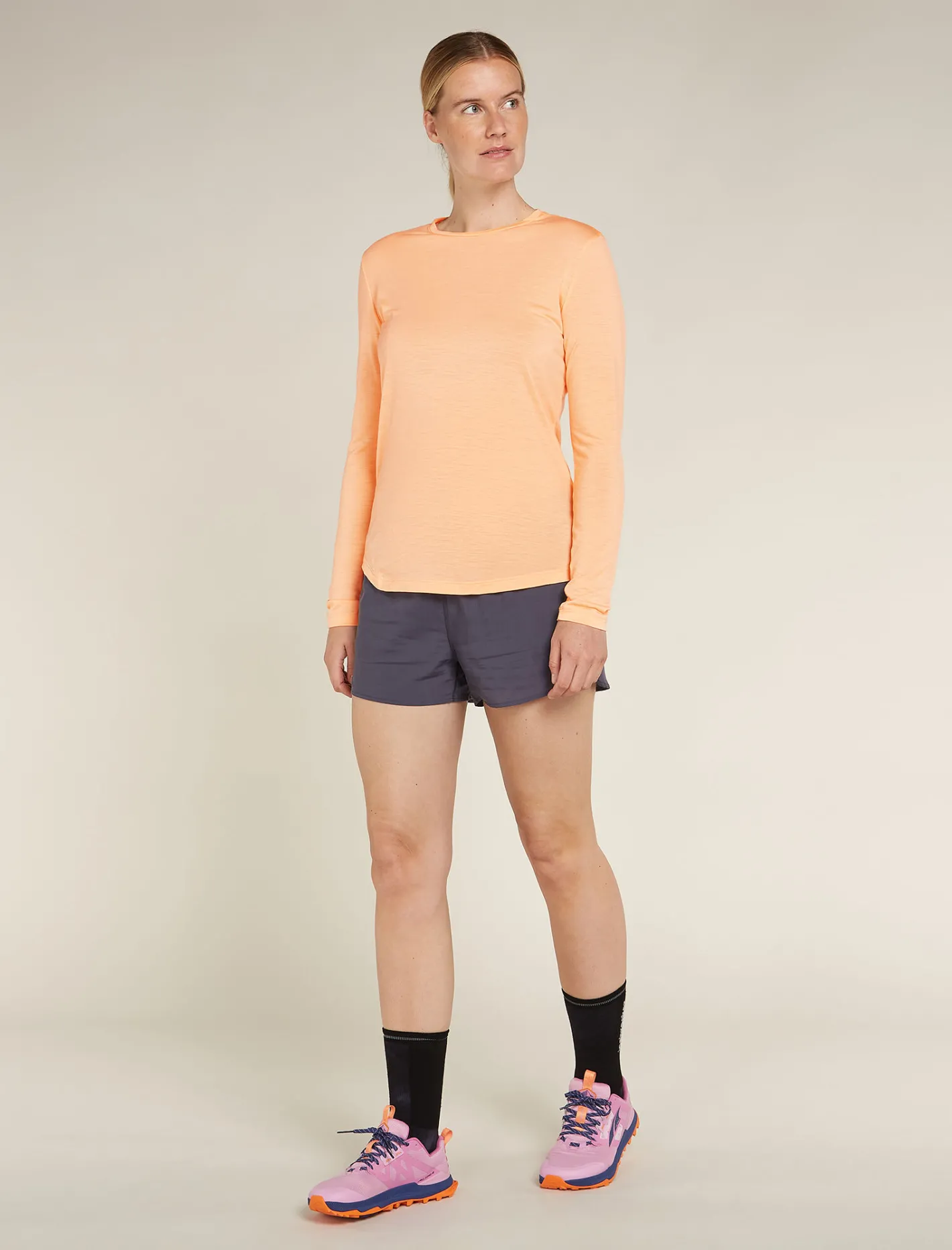 Icebreaker T-shirts & Tanks^Women's Merino Blend 125 Cool-Lite™ Sphere Long Sleeve T-Shirt Sunstone