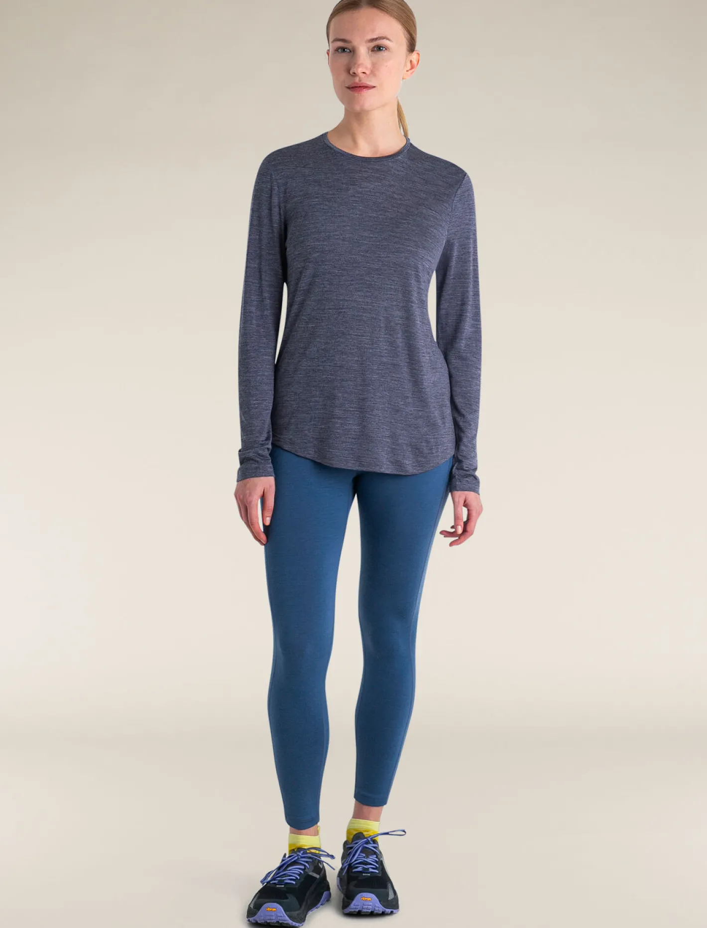 Icebreaker T-shirts & Tanks^Women's Merino Blend 125 Cool-Lite™ Sphere Long Sleeve T-Shirt MidnightNavyHeather