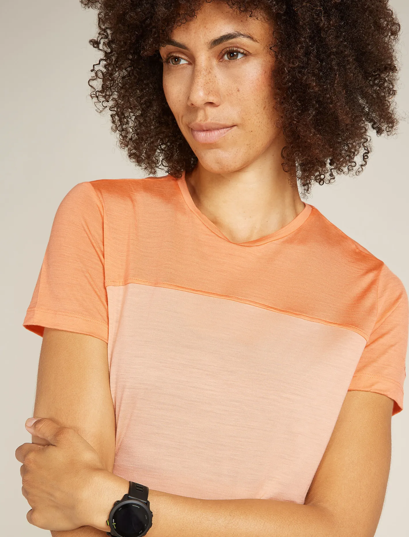 Icebreaker T-shirts & Tanks^Women's Merino Blend 125 Cool-Lite™ Sphere Short Sleeve T-Shirt Colour Block Sunstone/Feldspar
