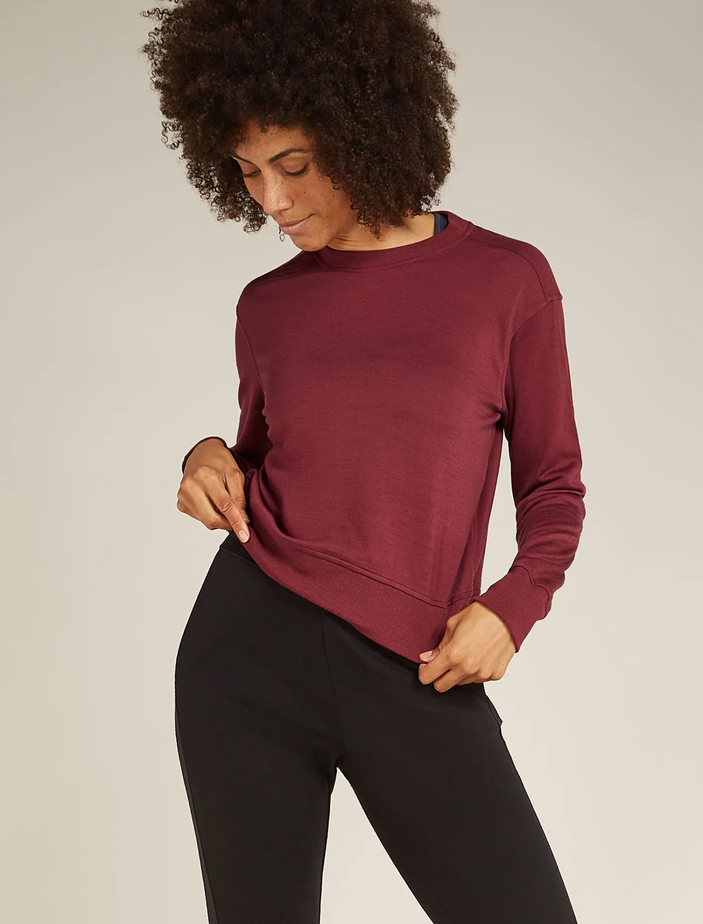 Icebreaker Jumpers & Hoodies^Women's Merino Blend 200 Crush Long Sleeve Sweatshirt Port