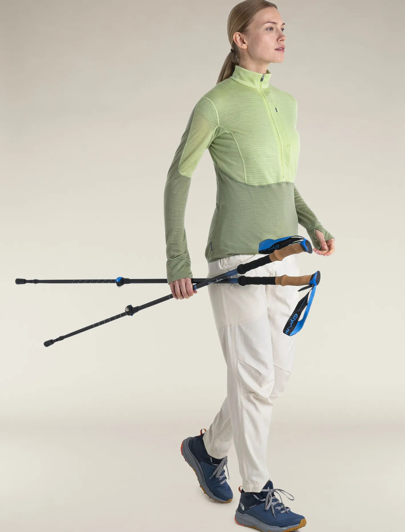 Icebreaker Jumpers & Hoodies^Women's Merino Blend 200 Realfleece™ Descender Long Sleeve Half Zip Jacket Glazen/Lichen