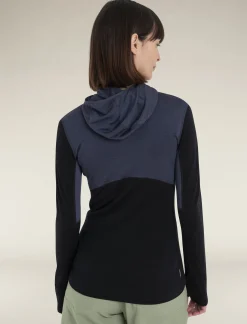 Icebreaker Jumpers & Hoodies^Women's Merino Blend 200 Realfleece™ Descender Long Sleeve Zip Hoodie Graphite/Black