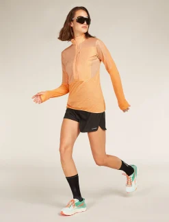 Icebreaker Jumpers & Hoodies^Women's Merino Blend 200 Realfleece™ Descender Long Sleeve Half Zip Jacket Sunston/Feldspar