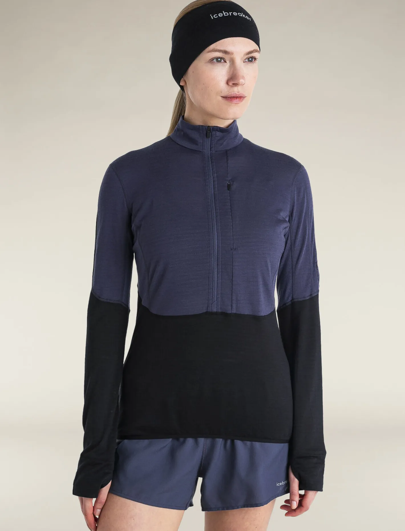Icebreaker Jumpers & Hoodies^Women's Merino Blend 200 Realfleece™ Descender Long Sleeve Half Zip Jacket Graphite/Black