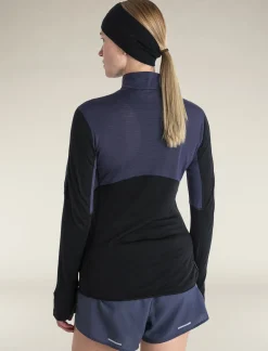 Icebreaker Jumpers & Hoodies^Women's Merino Blend 200 Realfleece™ Descender Long Sleeve Half Zip Jacket Graphite/Black