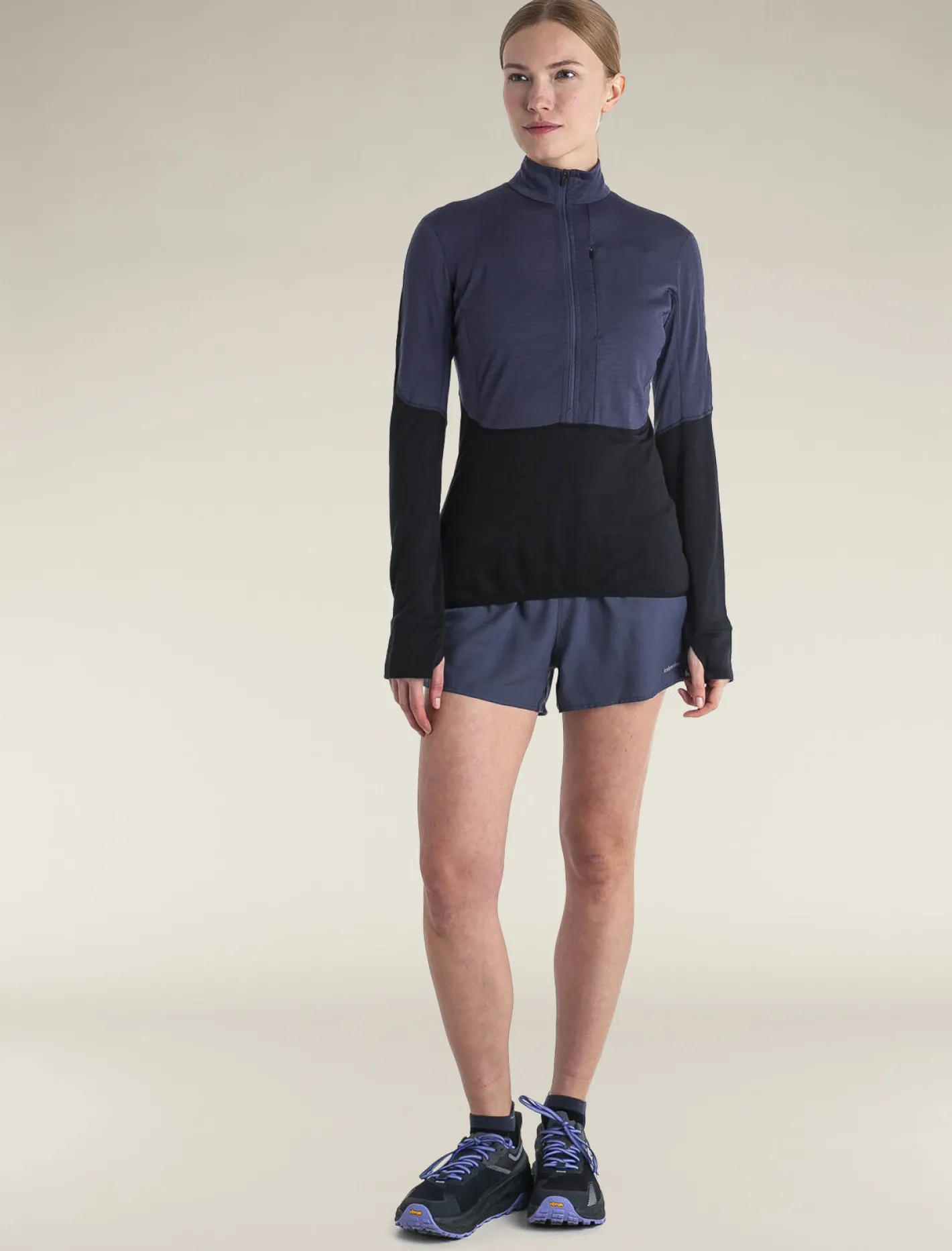 Icebreaker Jumpers & Hoodies^Women's Merino Blend 200 Realfleece™ Descender Long Sleeve Half Zip Jacket Graphite/Black